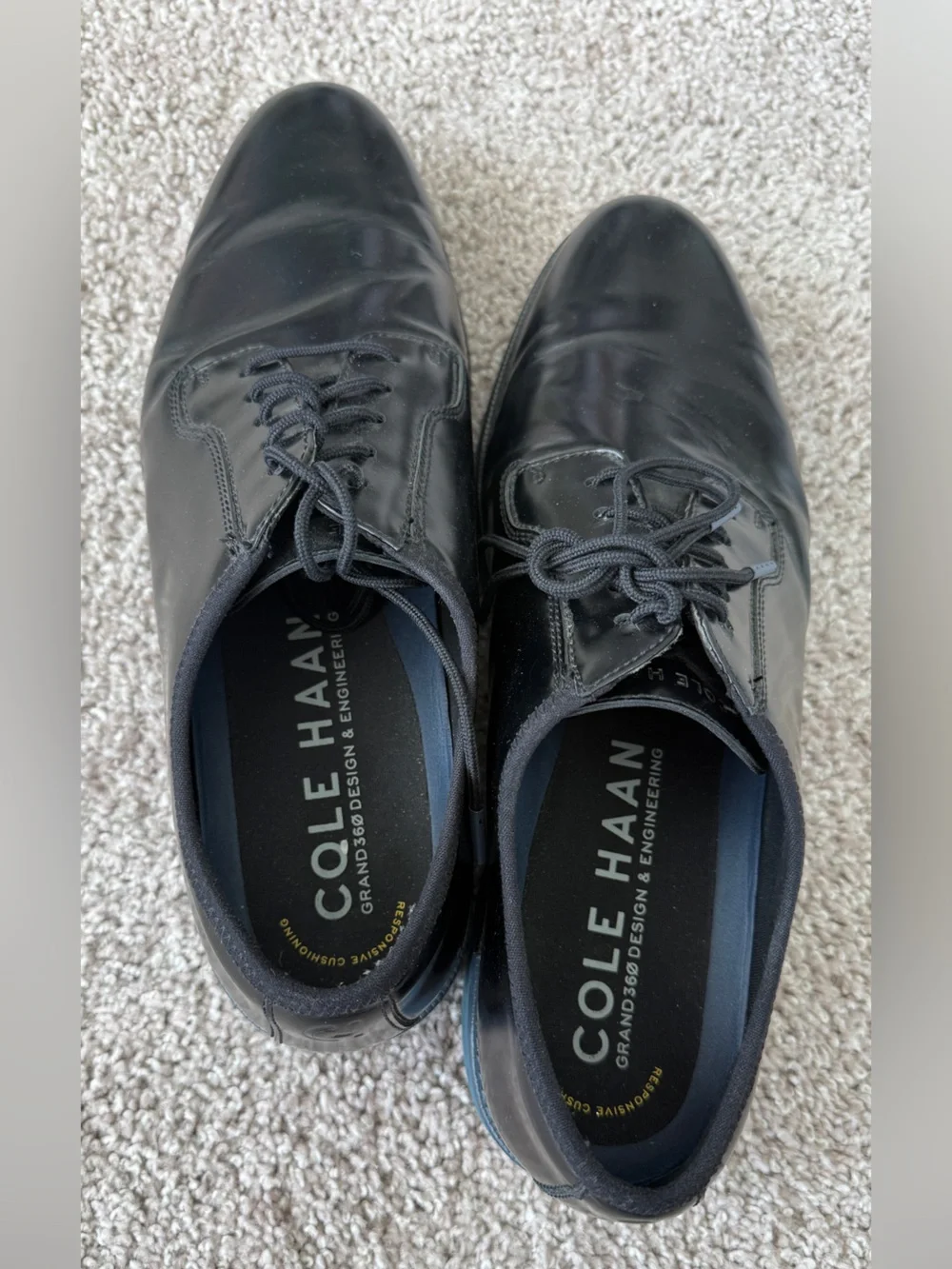 Cole Haan Grand.360 Plain Toe Oxford Dress Shoes Black Leather Men’s 13M C84109